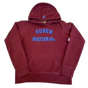 TNA Super Natural Maroon Hoodie Sweatshirt Retro Top Varsity Coastal ARITZIA M